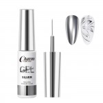Oja semi UV/ LED Liner metalic Charm Mirror Gel de 10 ml - CHR01 SILVER (Argintiu)